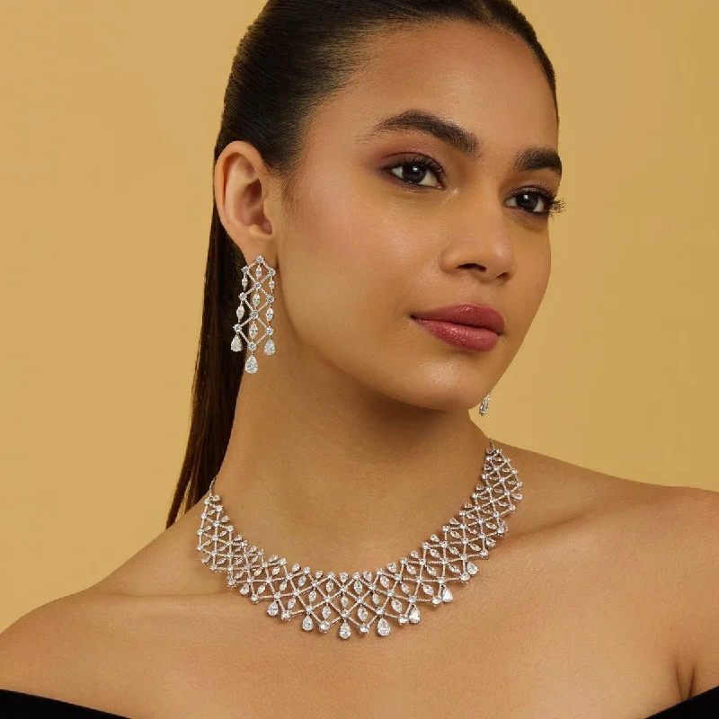 Classic Layered Necklace-Zircon Necklace 178171