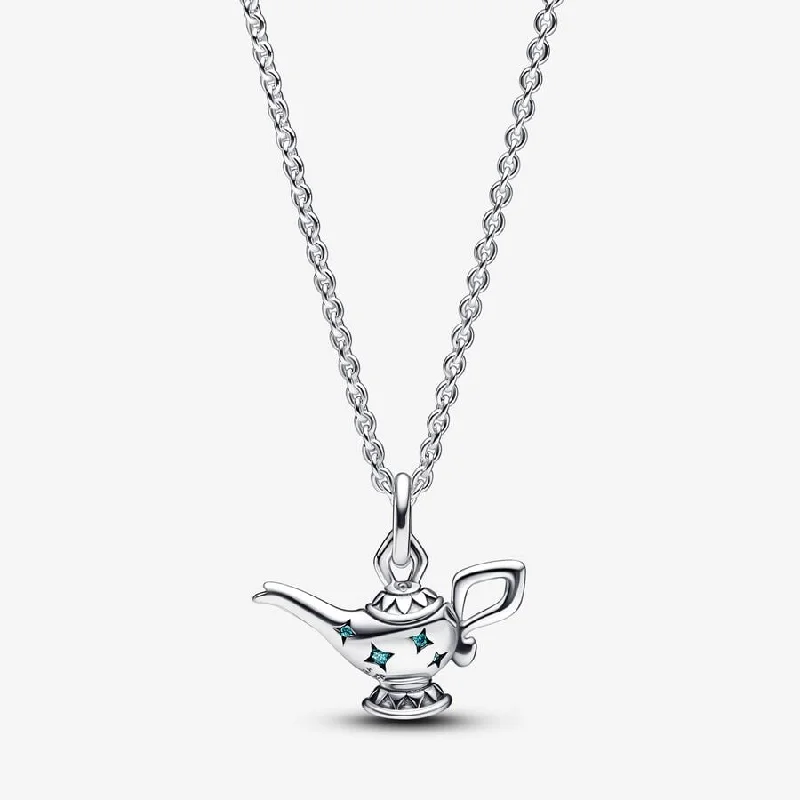 Designer Necklace for Women-Disney Aladdin Magic Lamp Pendant Collier Necklace