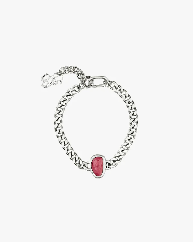 Classic Silver Bracelet-LE GRAND BRACELET PINK