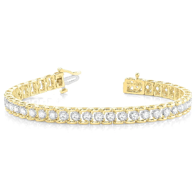 Stunning Gemstone Bracelet-2.0 ctw Round Diamond Tennis Bracelet Four Prong Set