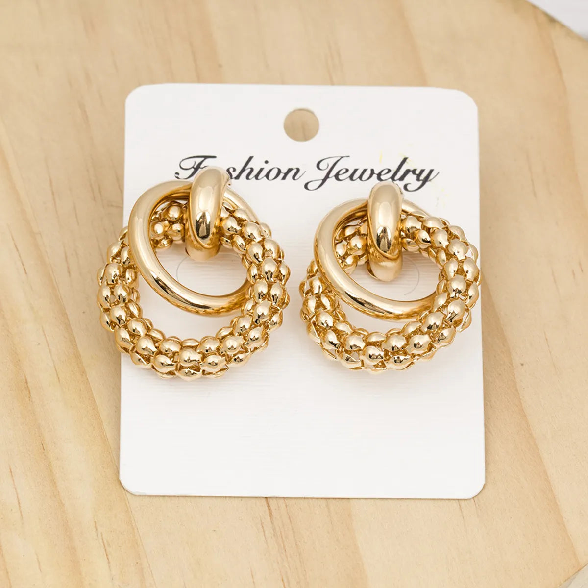 Unique Gold Earrings-Wholesale Jewelry 1 Pair Simple Style Solid Color Iron Ear Studs