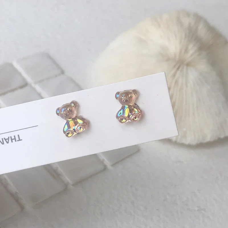 Coffee Laser Bear S925 Ear Studs