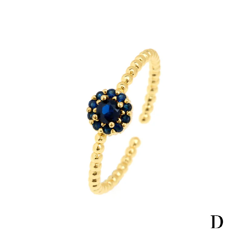 RG0354-Blue Diamond Flower Shape