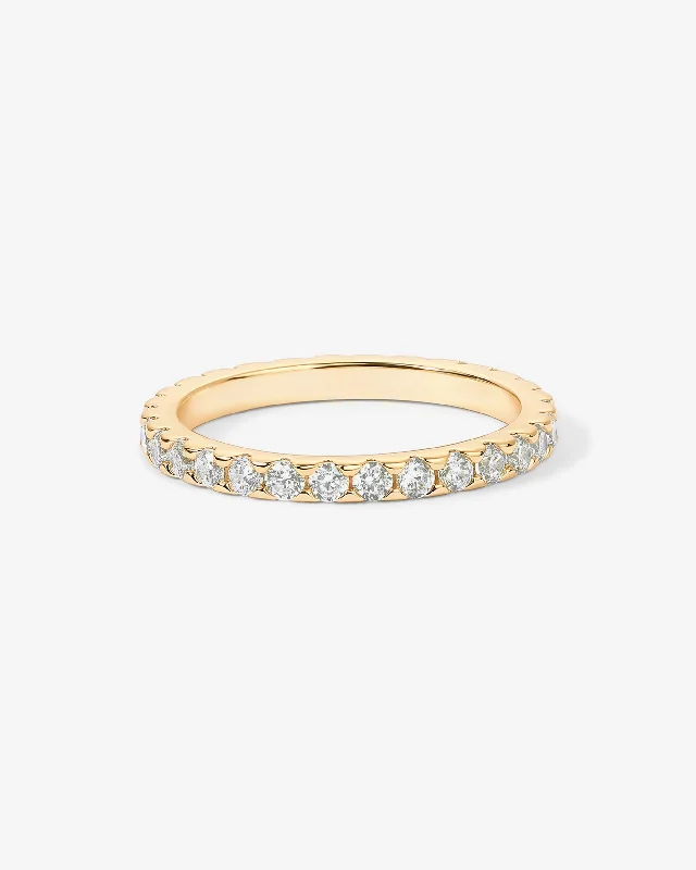 Minimalist Gold Ring-Vermeil Harlow Eternity Band