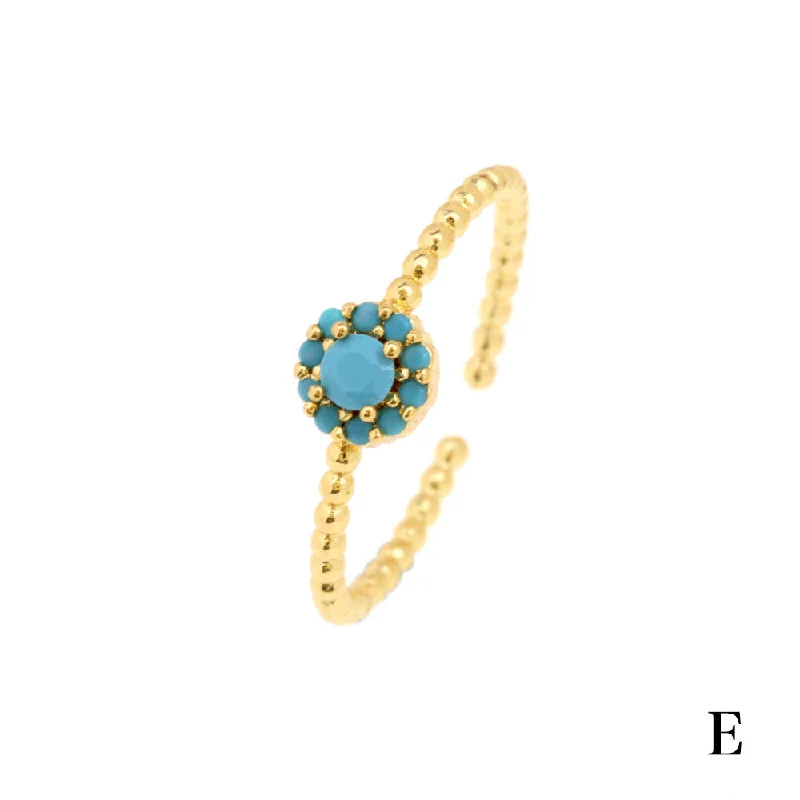 RG0354-Turquoise Flower Shape