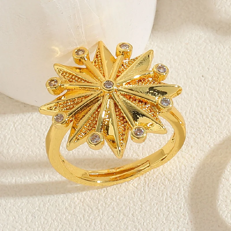 Flower Zircon Ring