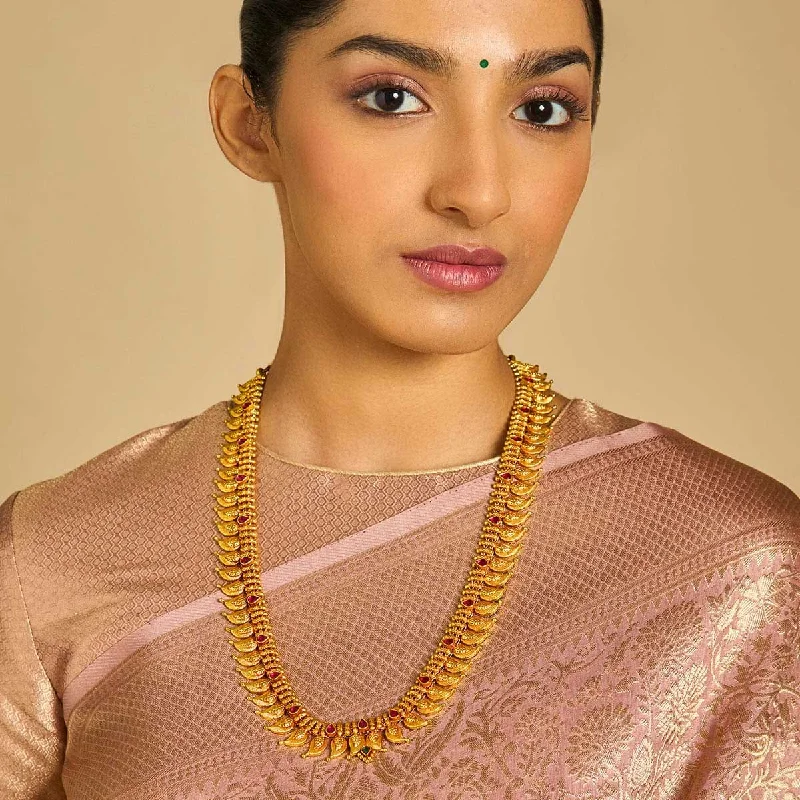 Classic Gold Necklace-Silver Temple Necklace 175728