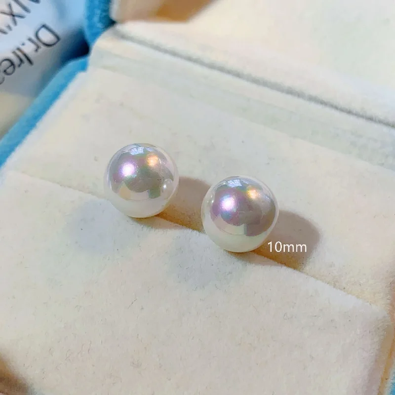 B505-10mm Pearl Stud Earrings