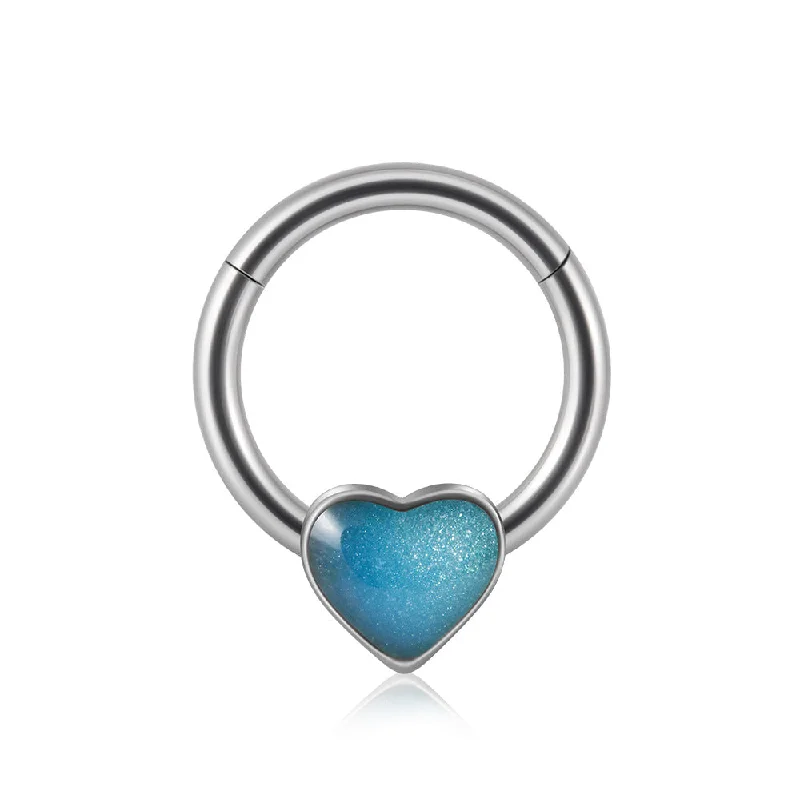 Heart Shape-Starry Sky Blue Stone