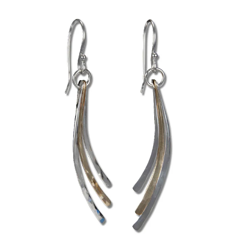 Luxury Drop Earrings-2033 - Dangling Long Curves