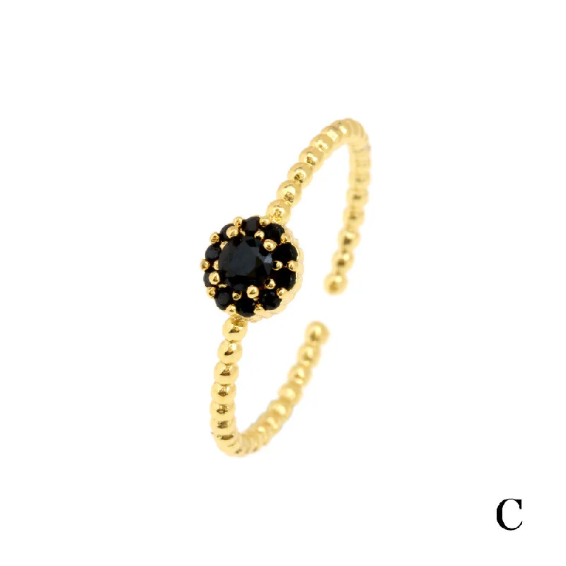 RG0354-Black Diamond Flower Shape