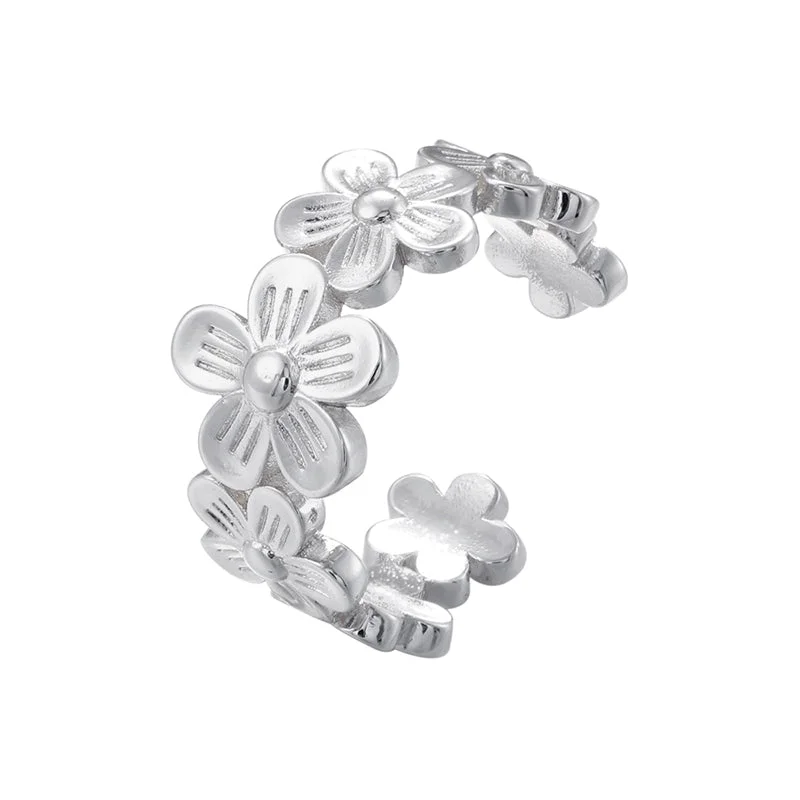 Vj527 White Gold Color Flower Sunflower Style