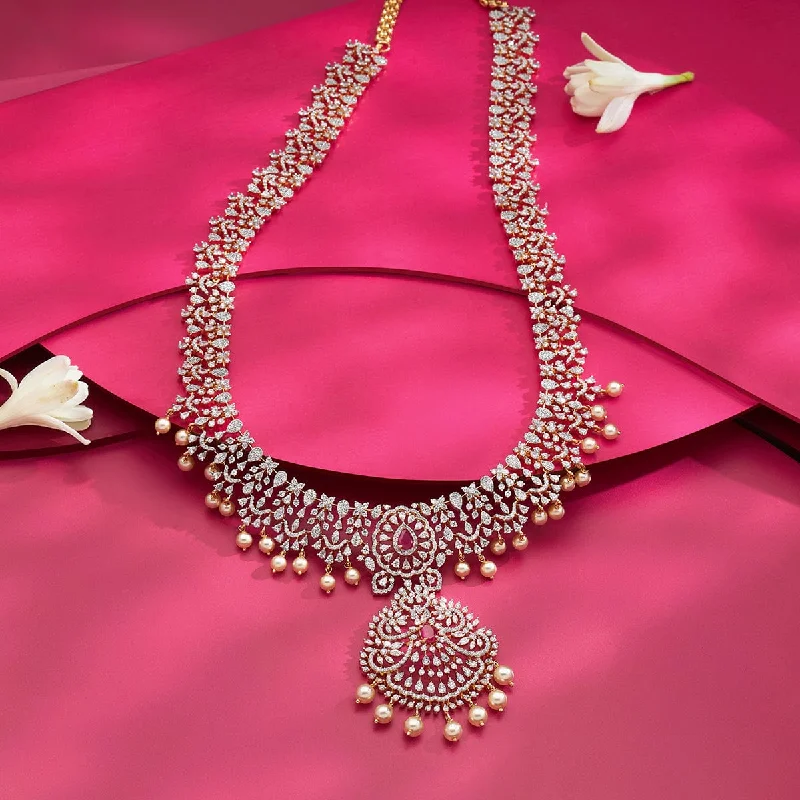 High-Quality Silver Necklace-Zircon Necklace 177082