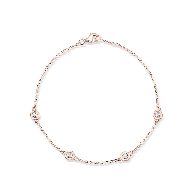 Customizable Gold Bracelet-The Hana - Rose Gold