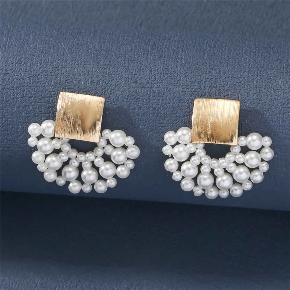 Luxury Diamond Earrings-Wholesale Jewelry 1 Pair Artistic Sector Artificial Pearl Alloy Ear Studs