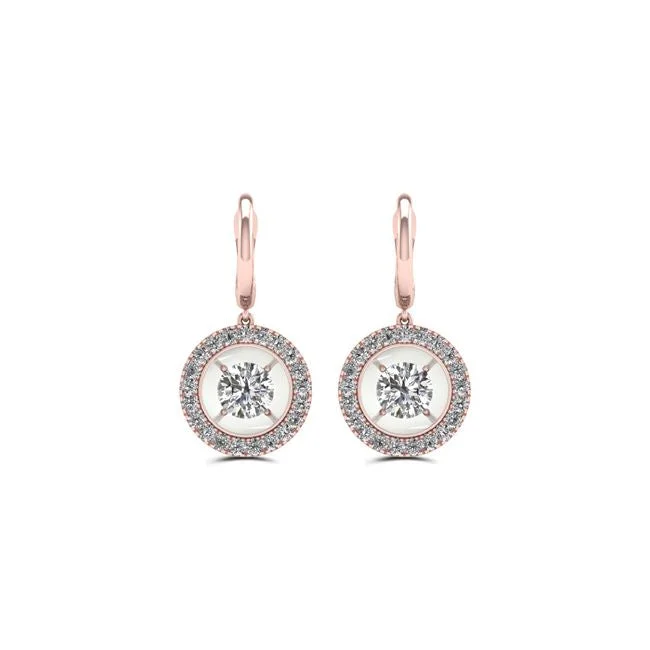 Gorgeous Diamond Earrings-1/3 CTW Diamond Drop & Dangle Earrings in 10KT Rose Gold