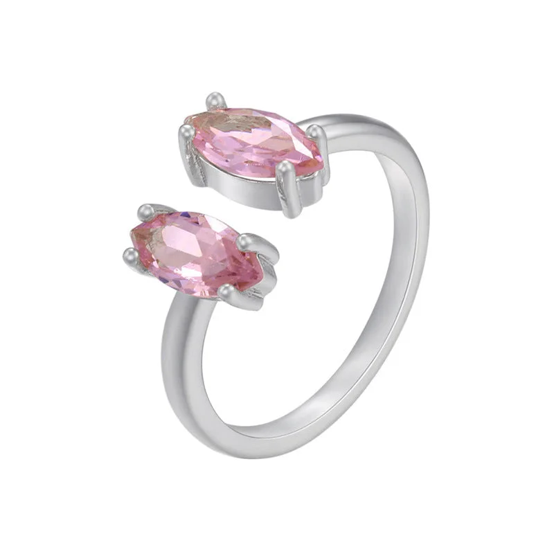 White Gold Color Pink Diamond