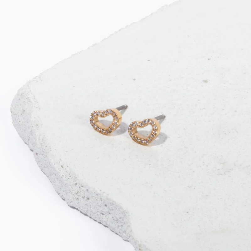 Silver Earrings with Diamonds-Kora Screw Back Stud Earrings