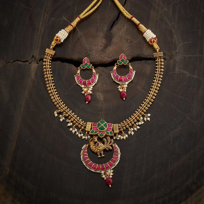 Simple Gold Necklace-Antique Necklace 162016