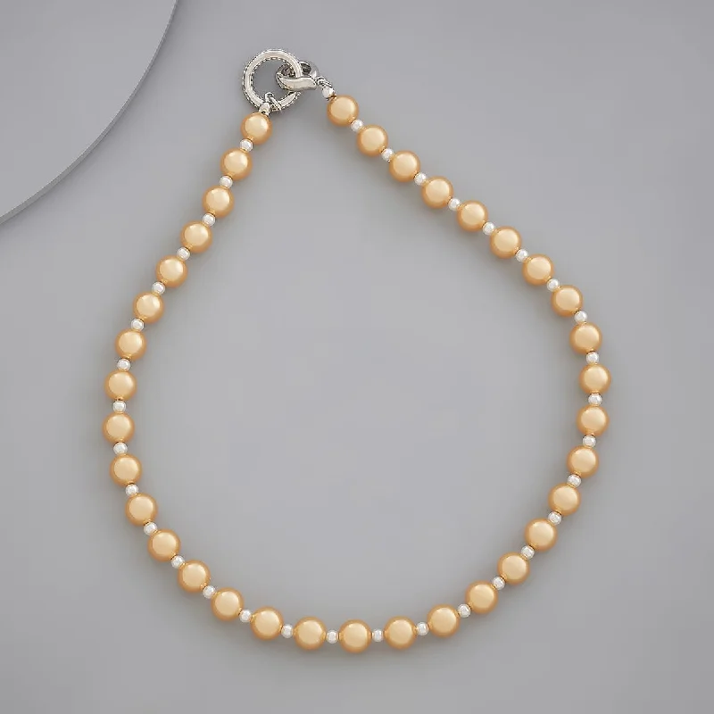 Simple Gold Necklace with Gemstone-Trendy Necklace 171429