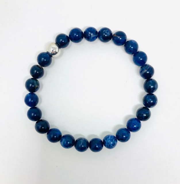 Chunky Gold Bracelet-Sodalite Bracelet