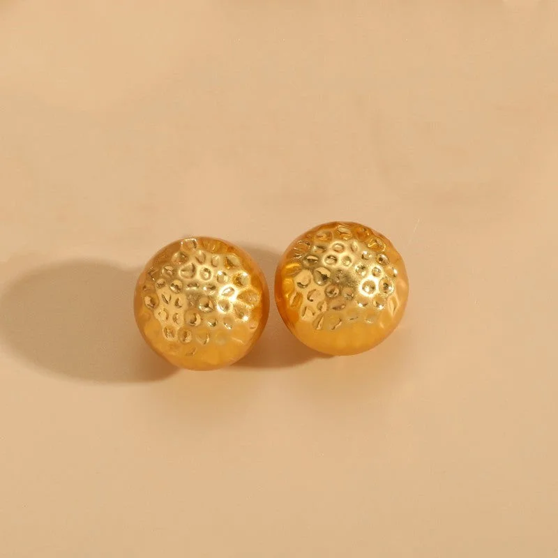 Large Ball Concave Convex Earrings