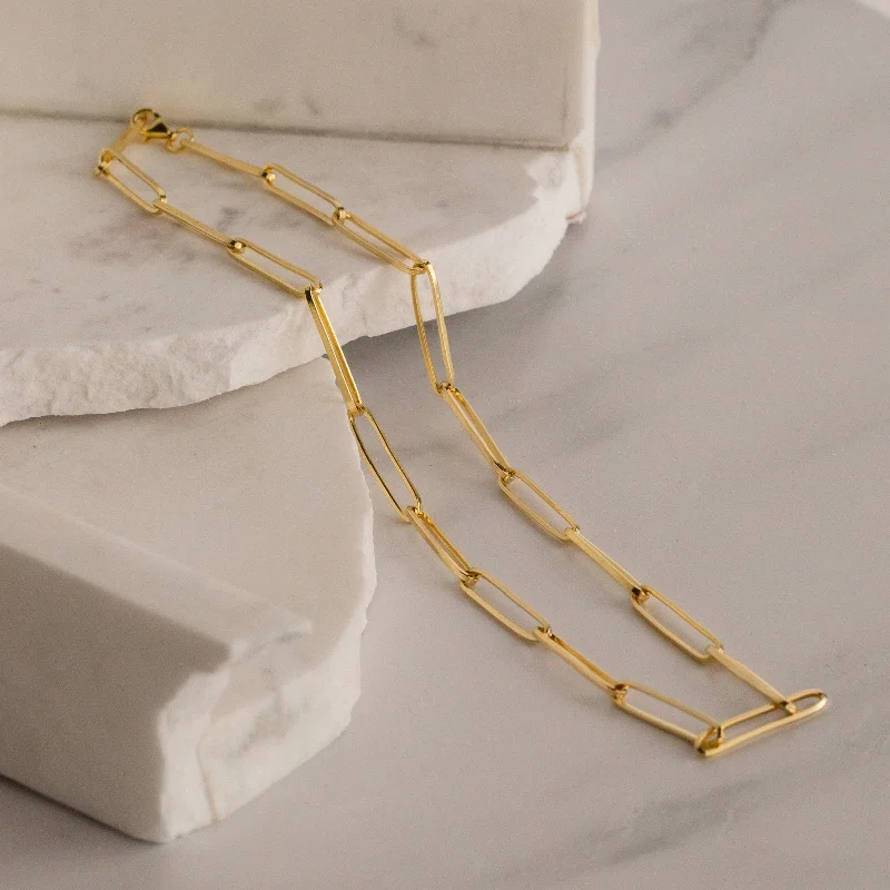 Handmade Gold Necklace-Custom Link Chain Necklace