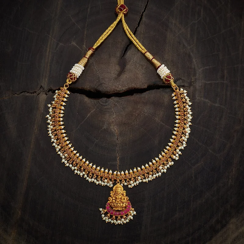 Gold Necklace with Sapphires-Antique Necklace 169859