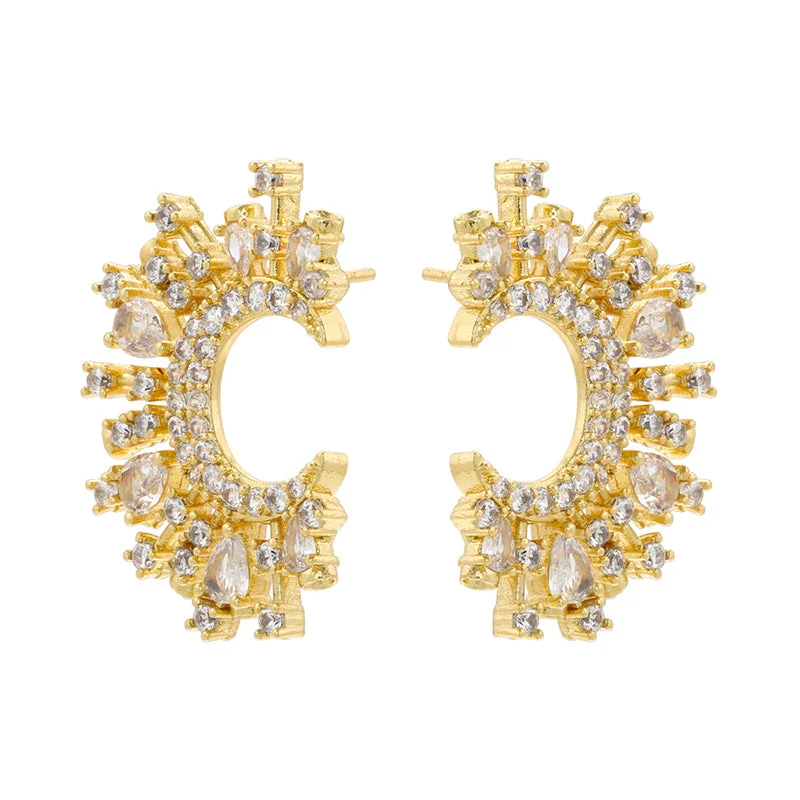 Golden White Diamond 1 Pair