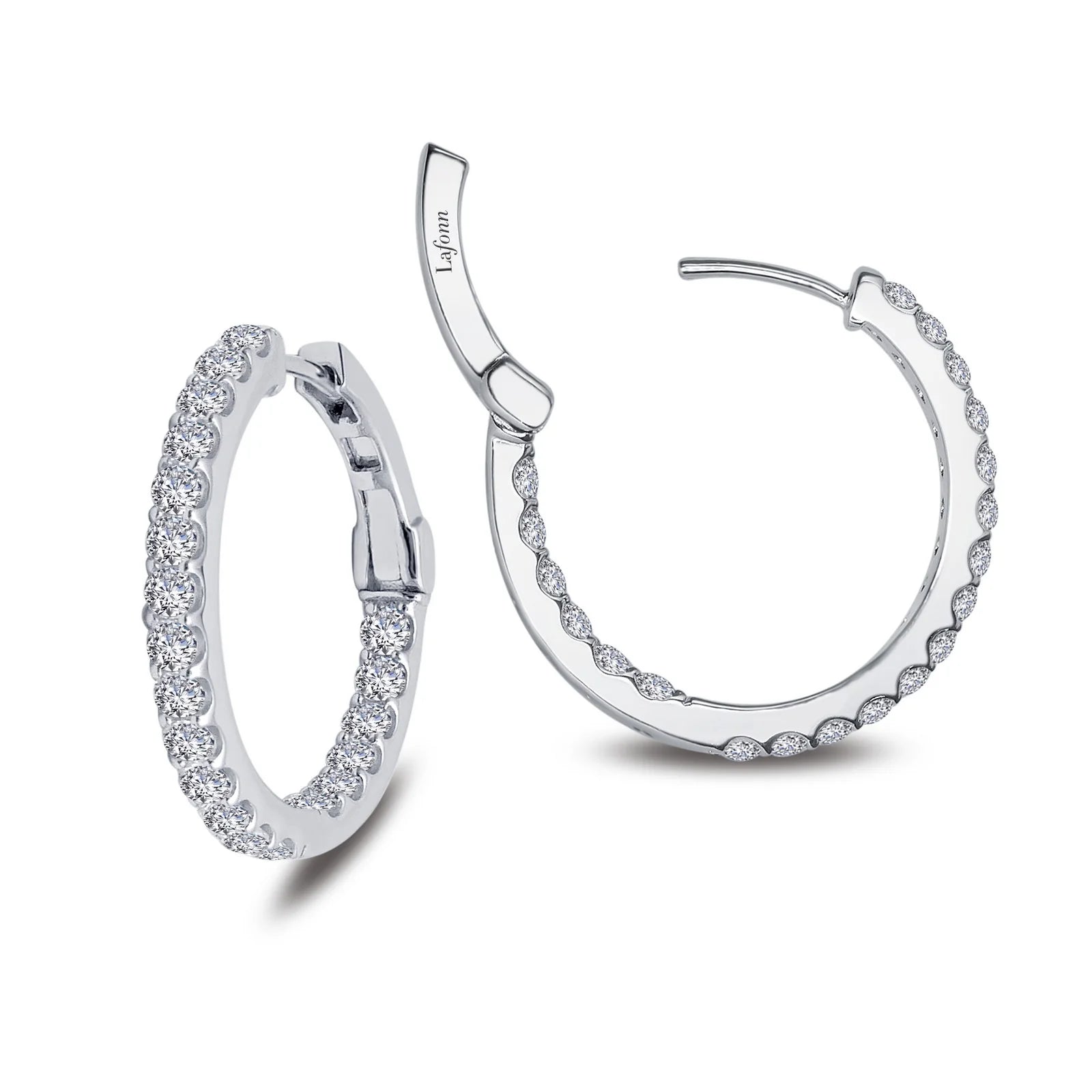 Crystal Drop Earrings-25 mm Hoop Earrings