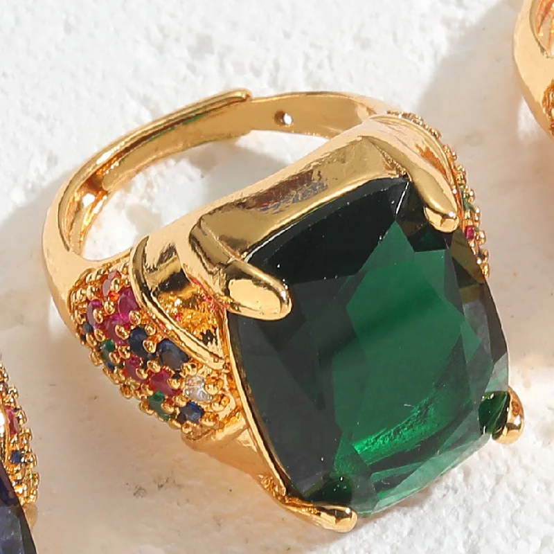 Rectangular Emerald Ring