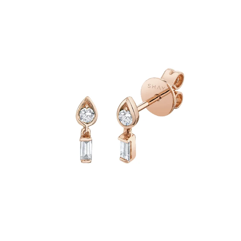 Dangle Earrings with Gems-MINI ME DIAMOND IT'S LIT STUDS