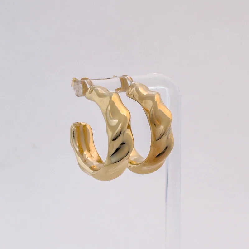 Gold Earrings for Teens-GRETA HOOPS