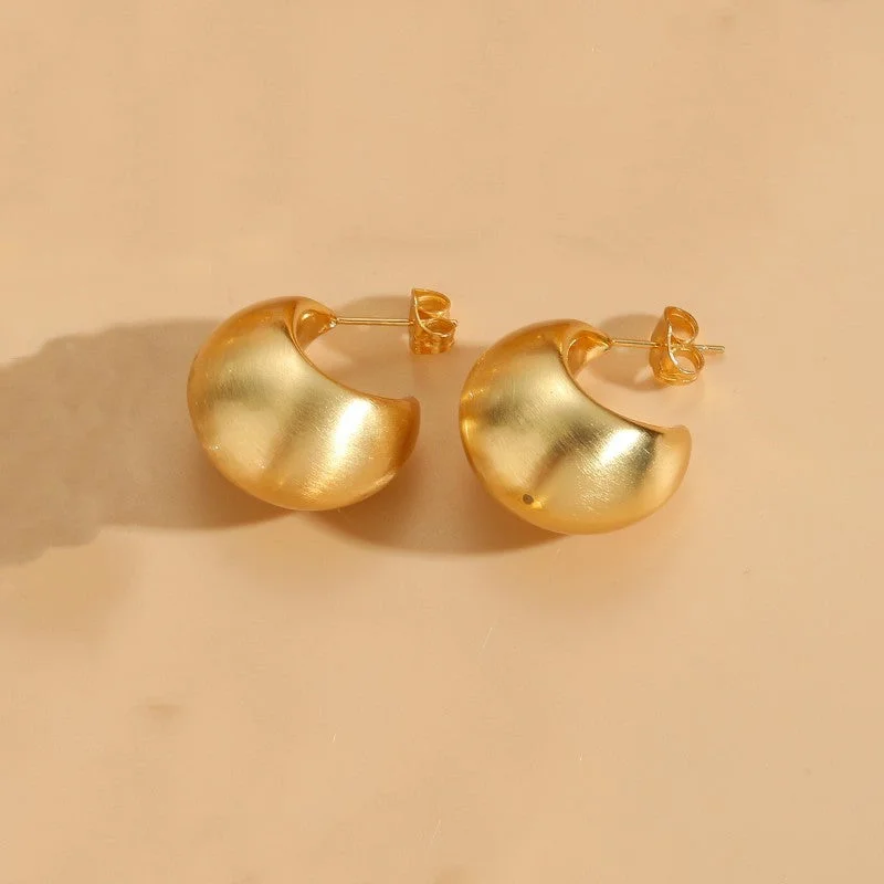 Hook Earrings 14K Real Gold