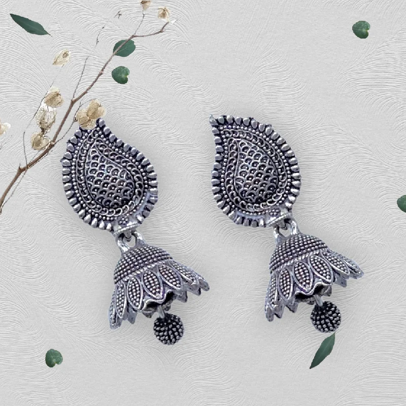 Stud Earrings for Women-Oxidised  Small Zumkha Earrings