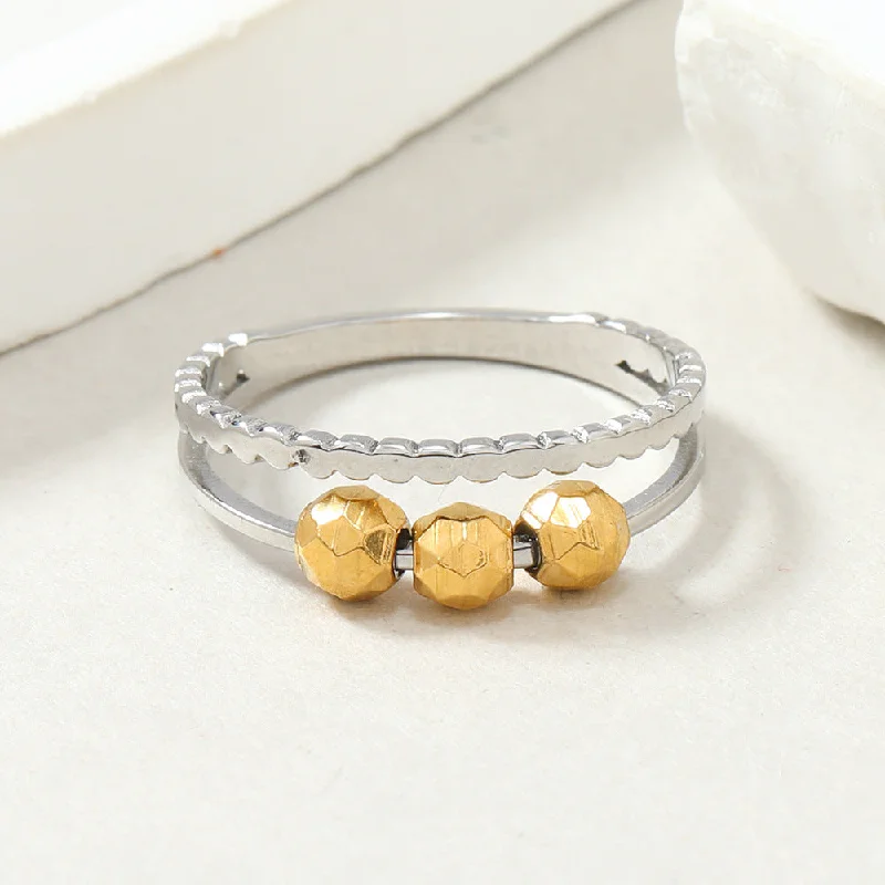 Double-Line Golden Diamond Surface Three Steel Balls