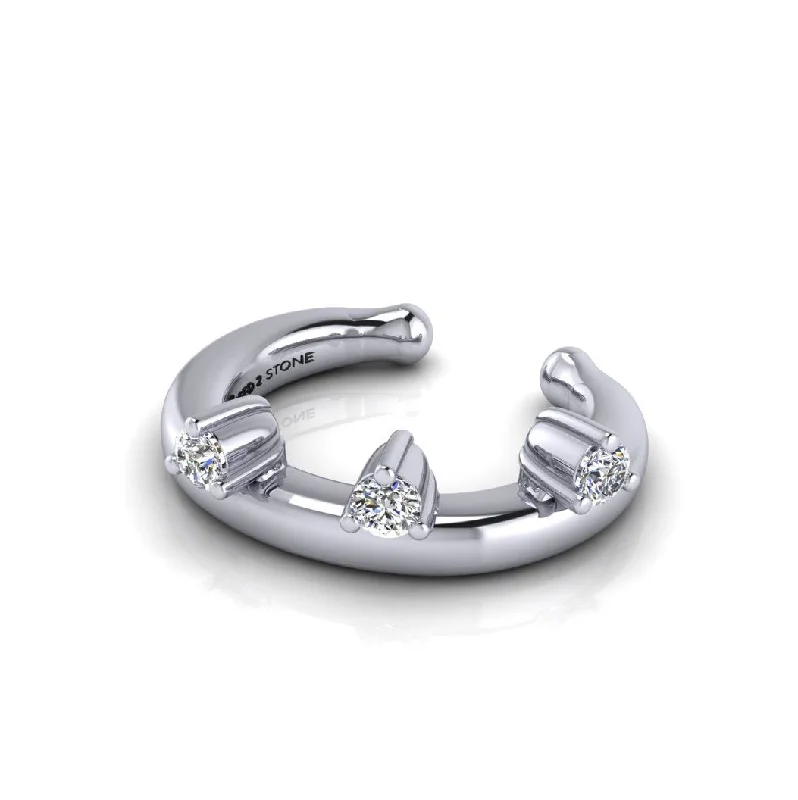 Stud Earrings for Women-Triple-Threat Ear Cuff