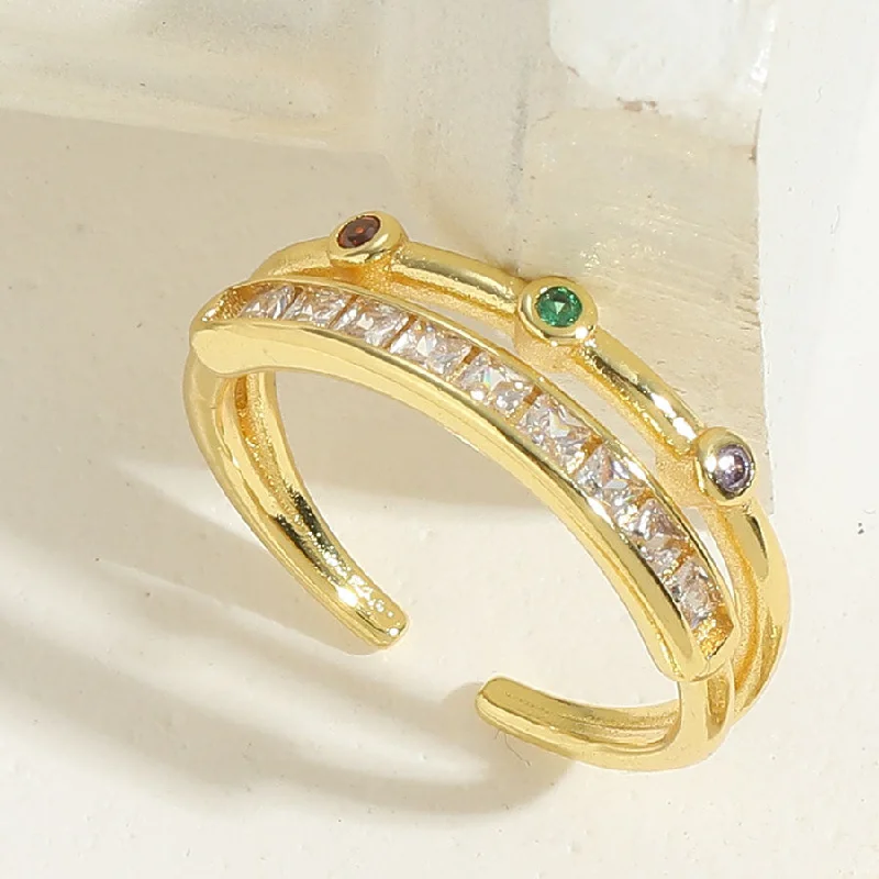 Double-Layer Zircon Ring