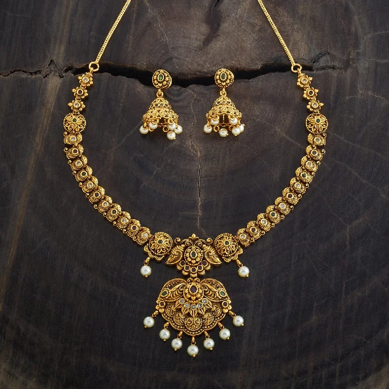 Elegant Crystal Necklace-Antique Necklace 173585