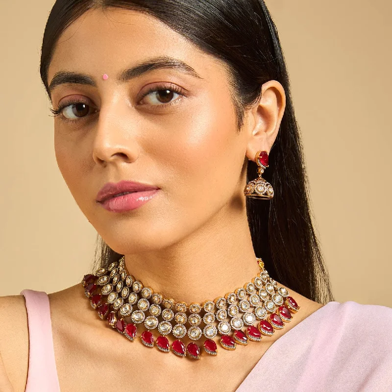 Classic Layered Necklace-Kundan Necklace 170767