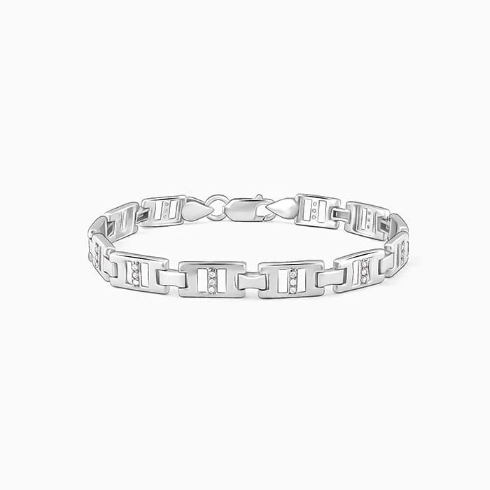 Classic Tennis Bracelet for Women-Silver Classic Bold Bracelet For Him