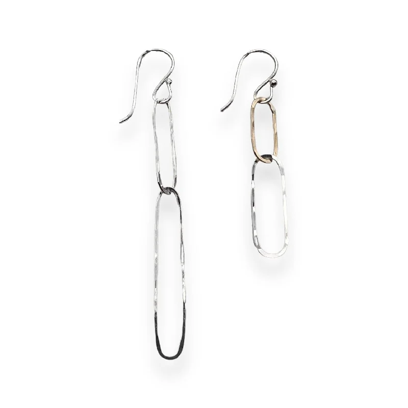 White Gold Earrings-2295 - Twofold Dangles