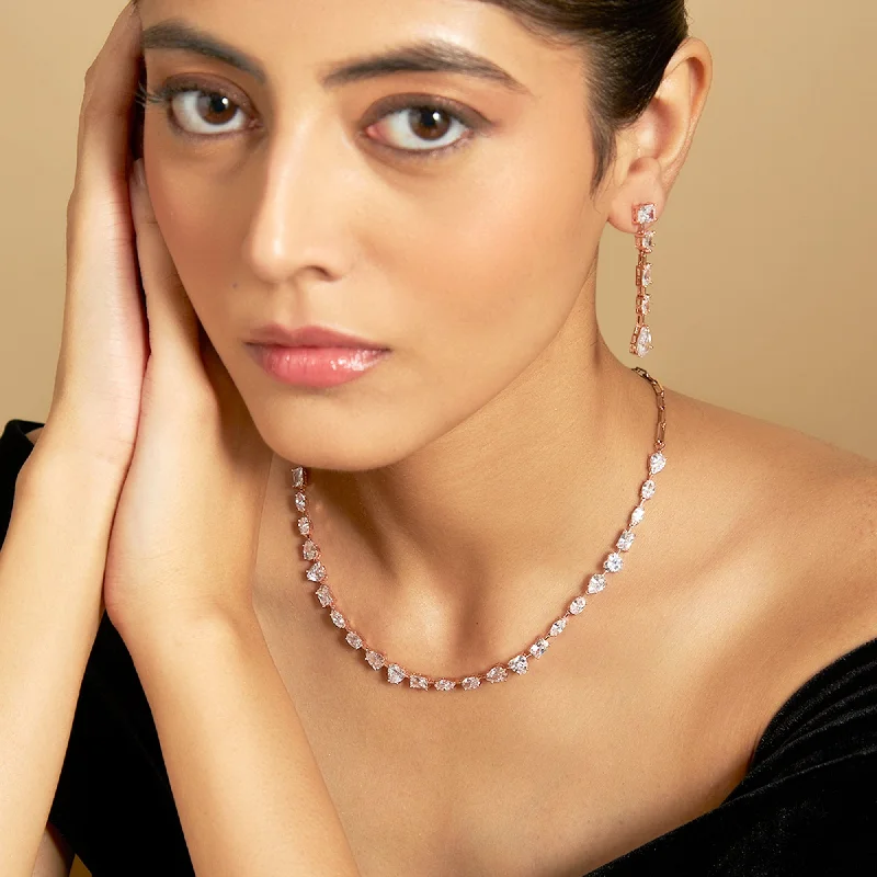 Gorgeous Pearl Necklace-Zircon Necklace 169609