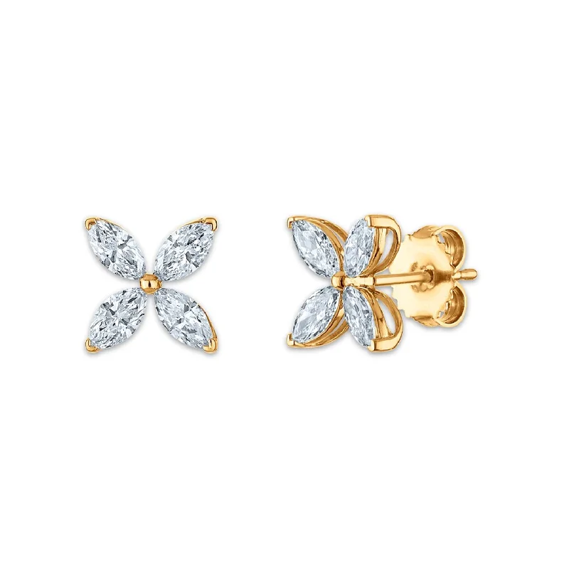 Luxury Earrings for Wedding-Signature EcoLove 1-1/2 CTW Lab Grown Diamond Stud Earrings in 14KT Yellow Gold