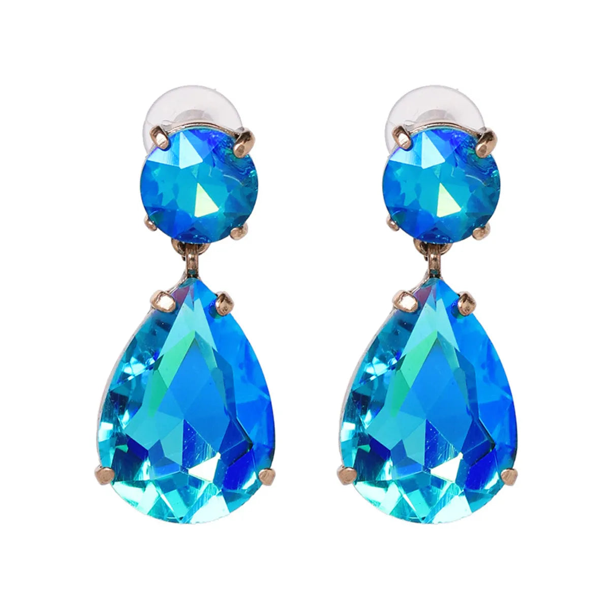 Dainty Engagement Ring-Alloy Fashion  Earring  (blue)  Fashion Jewelry Nhjj5530-blue