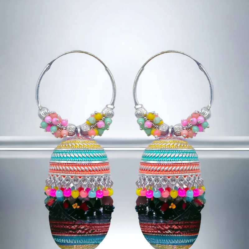 Simple Hoop Earrings-Multi color Earrings