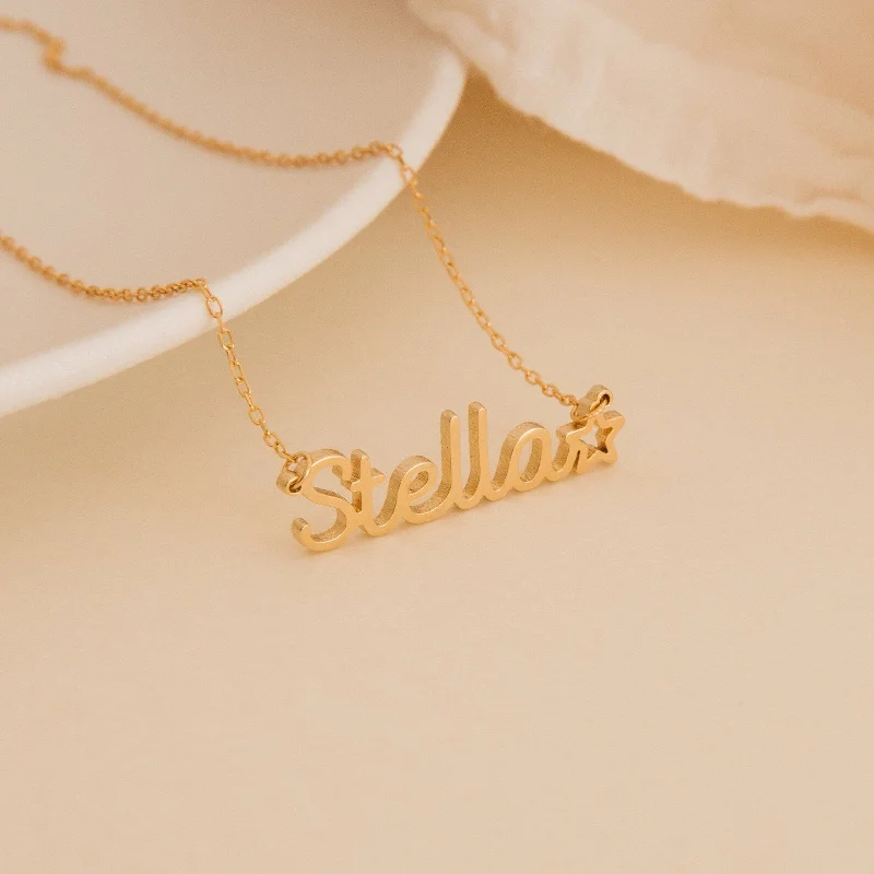 Delicate Chain Necklace-Maine Kid's Name Necklace