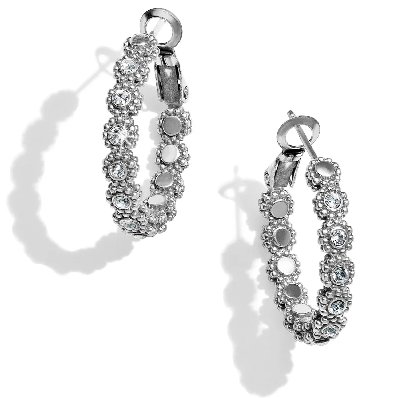 Simple Silver Drop Earrings-Twinkle Splendor Small Hoop Earrings