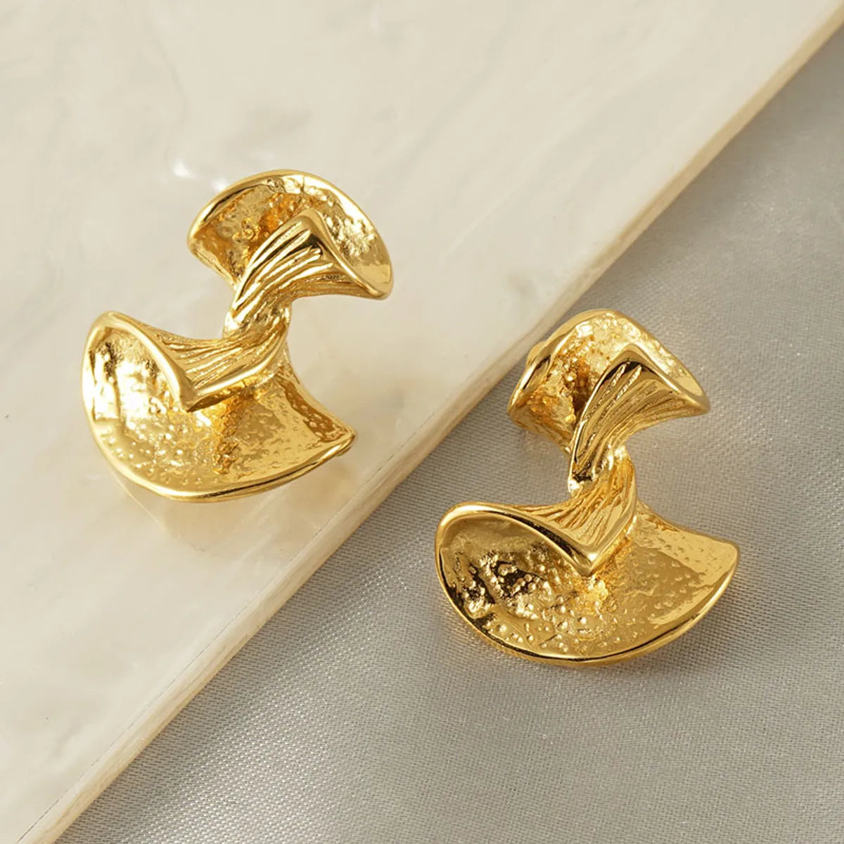 High-End Wedding Earrings-1 Pair Original Design Bow Knot Stainless Steel Plating 18k Gold Plated Ear Studs