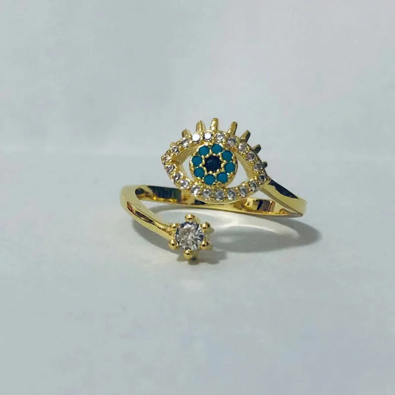 Open Golden Eye Ring